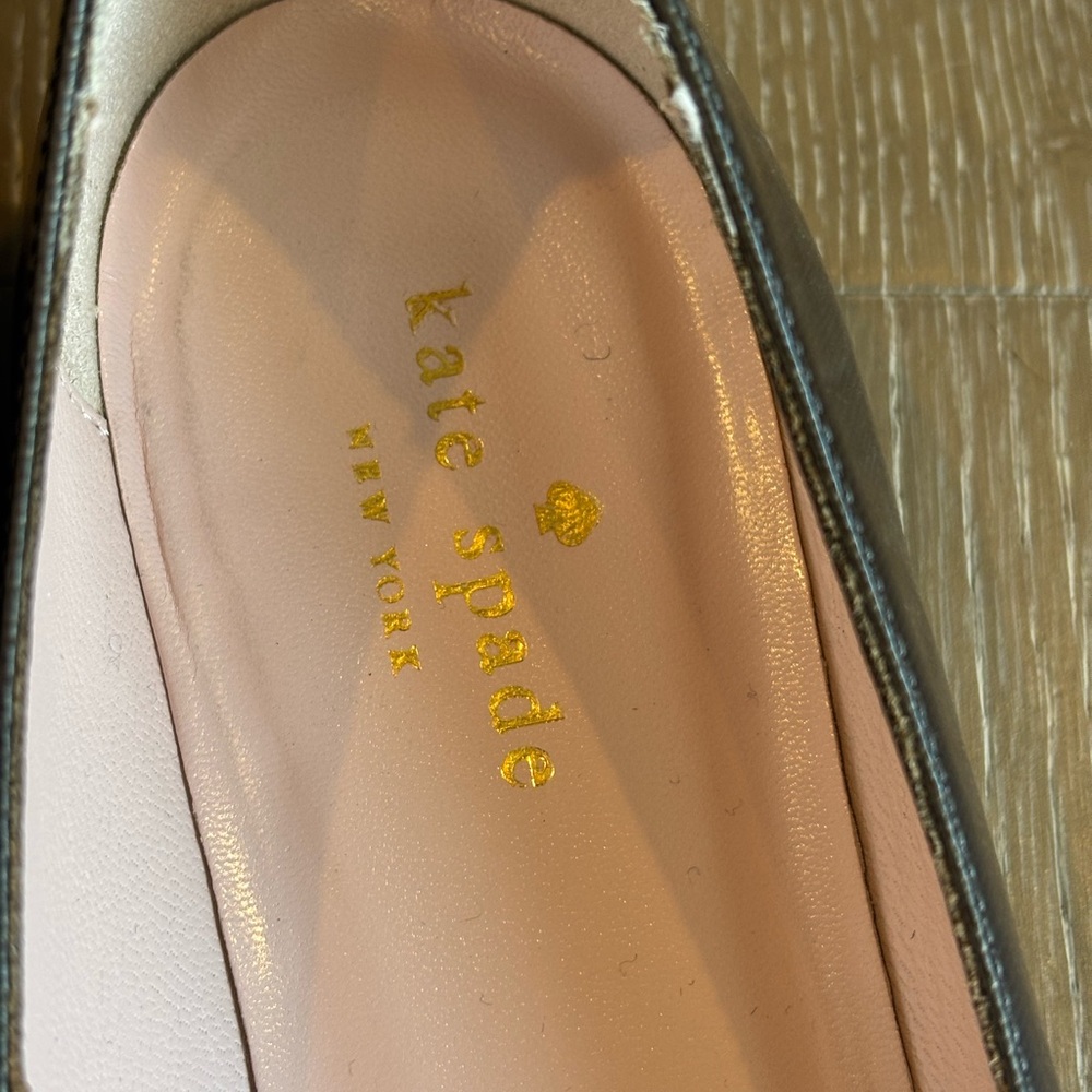 kate spade Black Crystal-Embellished Square-Toe Flats 060 - Picture 3 of 7